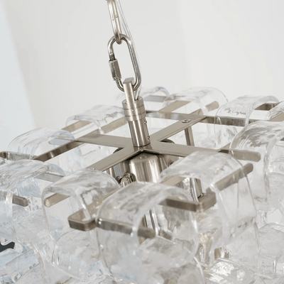 Orielis Chandelier Murano Glass Interlocking Geometric