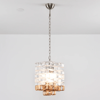 Orielis Chandelier Murano Glass Interlocking Geometric