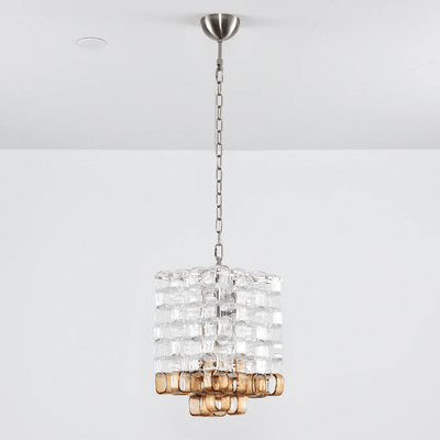 Orielis Chandelier Murano Glass Interlocking Geometric