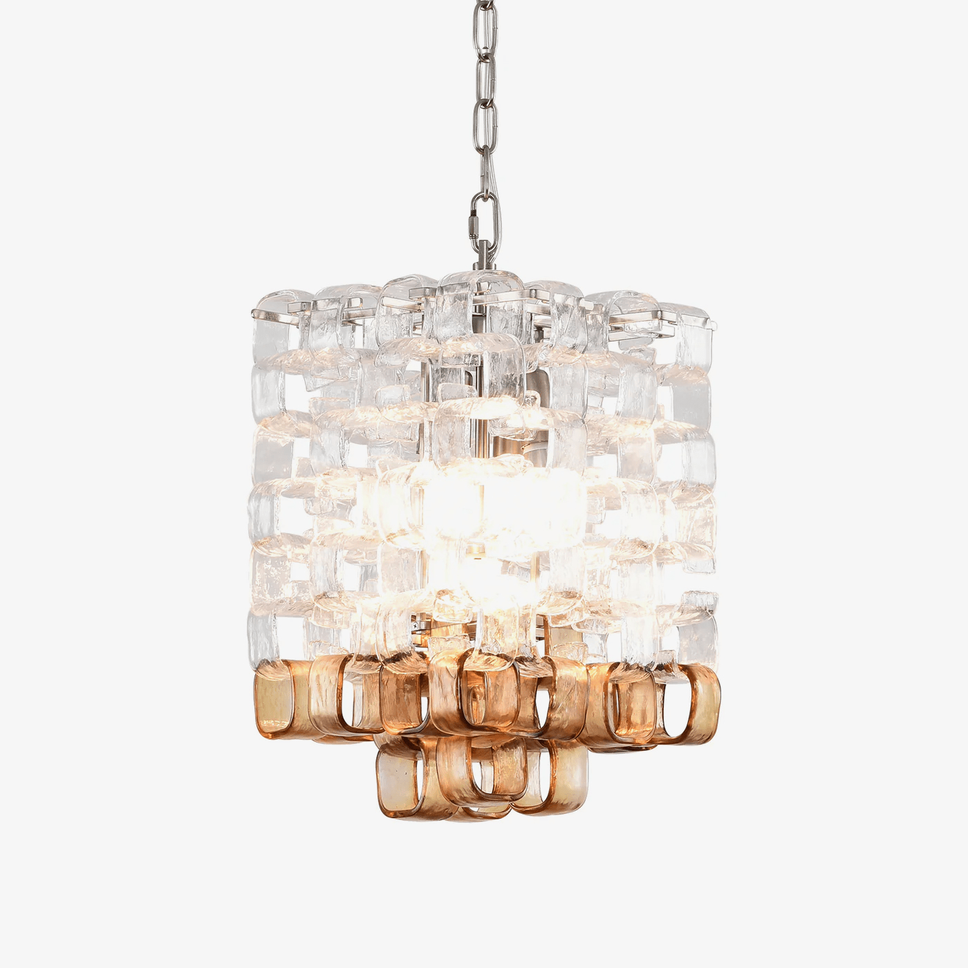 Orielis Chandelier Murano Glass Interlocking Geometric