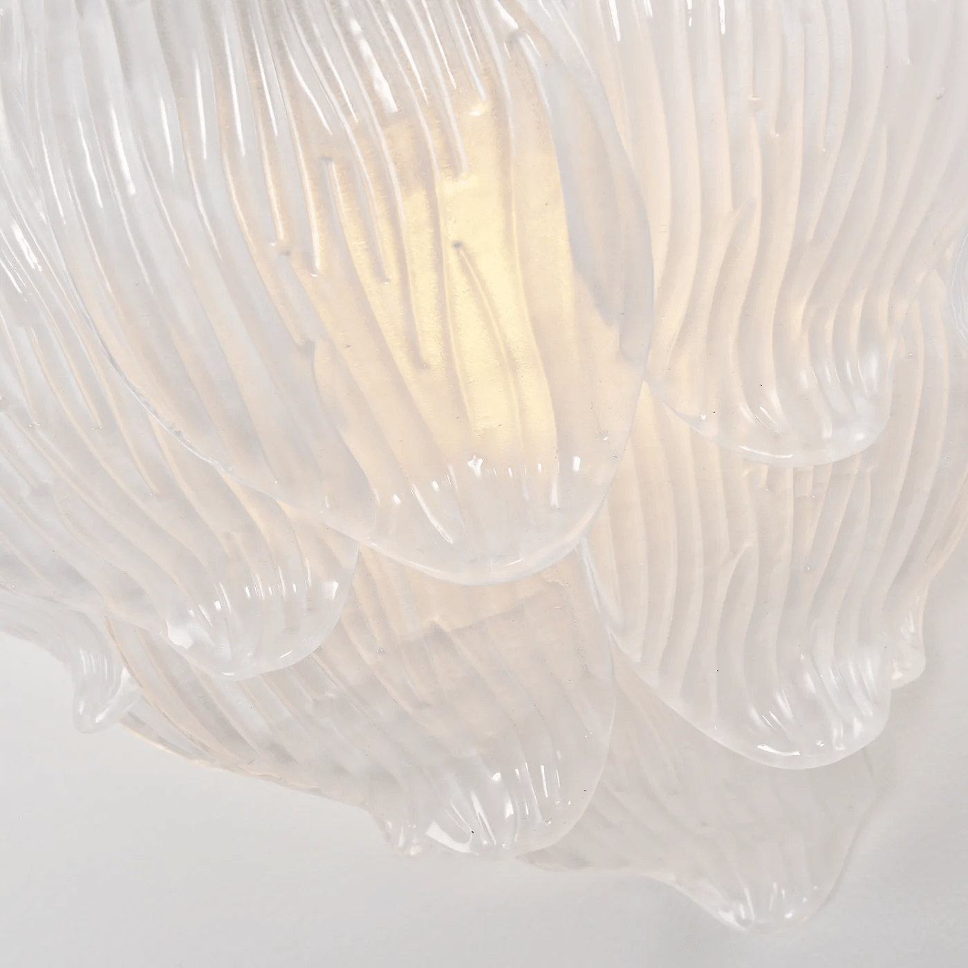 Lioriniella Wall Lamp Murano Glass Petal Frosted Cascading