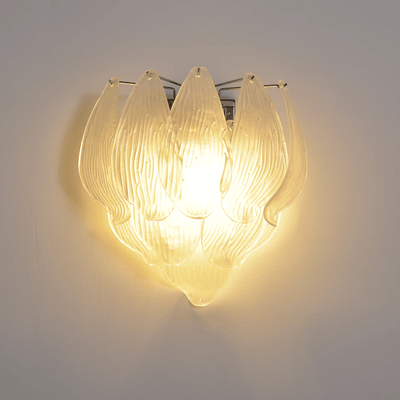 Lioriniella Wall Lamp Murano Glass Petal Frosted Cascading