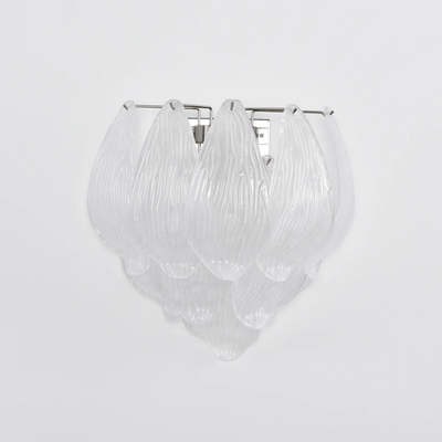 Lioriniella Wall Lamp Murano Glass Petal Frosted Cascading