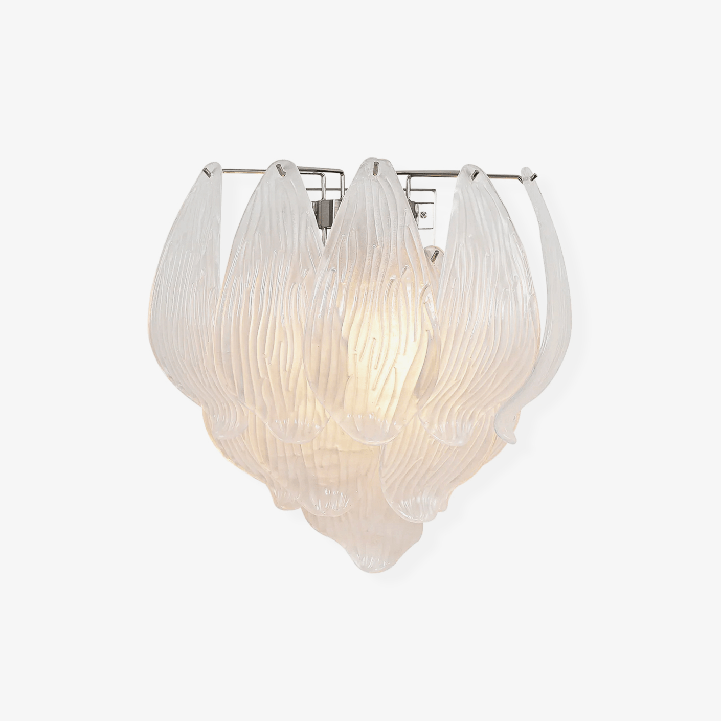 Lioriniella Wall Lamp Murano Glass Petal Frosted Cascading
