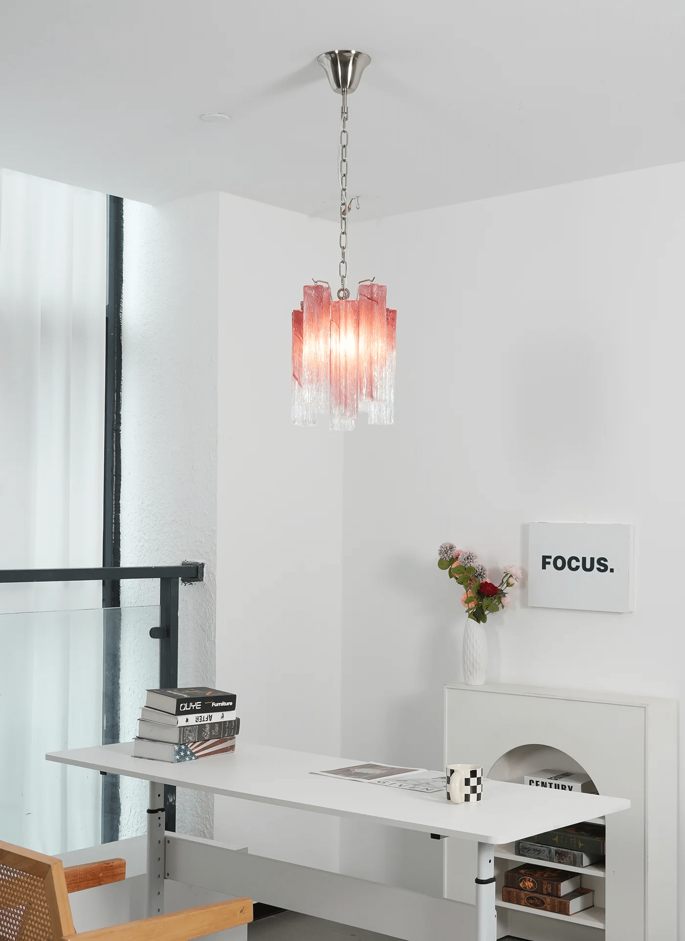 Lioroella Chandelier Pink Gradient Murano Glass