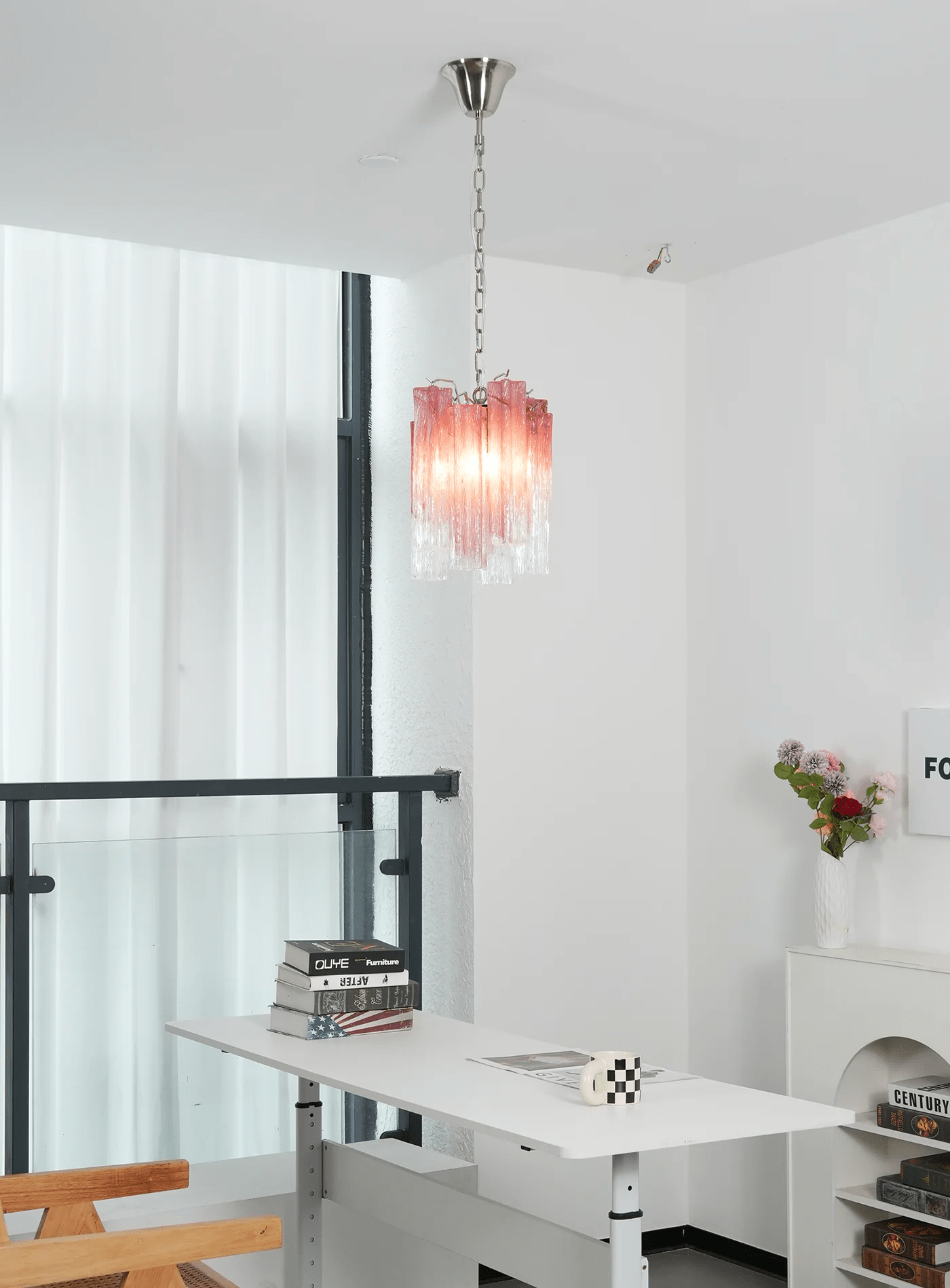 Lioroella Chandelier Pink Gradient Murano Glass