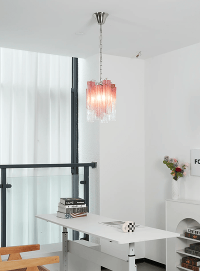 Lioroella Chandelier Pink Gradient Murano Glass