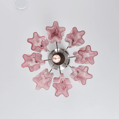 Lioroella Chandelier Pink Gradient Murano Glass