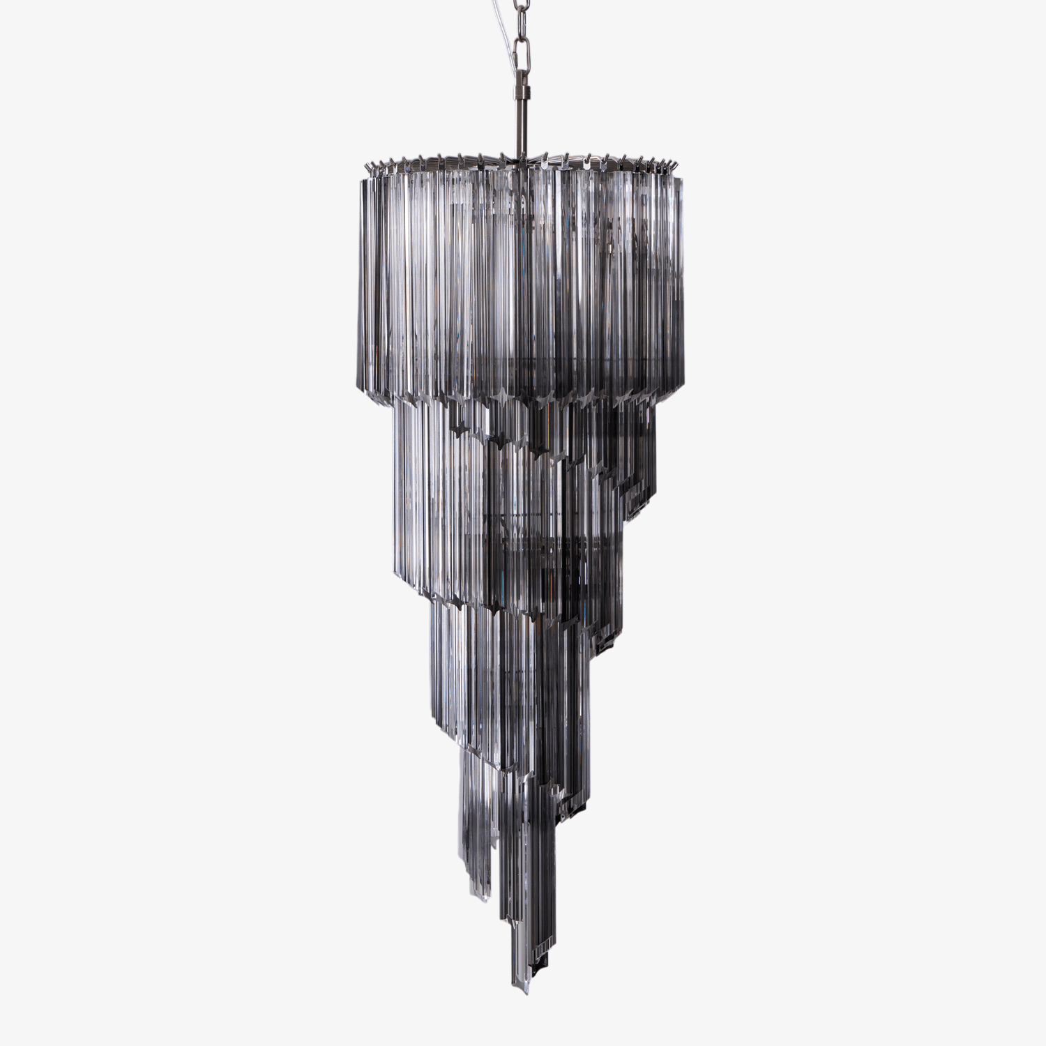 Velarella Chandelier Smoked Glass Spiral