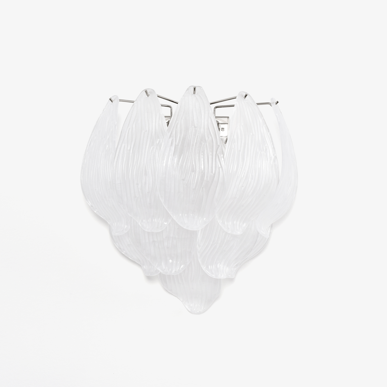Lioriniella Wall Lamp Murano Glass Petal Frosted Cascading
