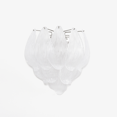 Lioriniella Wall Lamp Murano Glass Petal Frosted Cascading