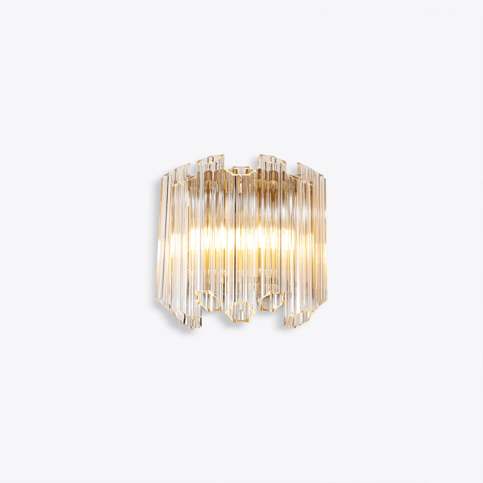 Celalaria Wall Lamp Clear Murano Glass Tube Cascade
