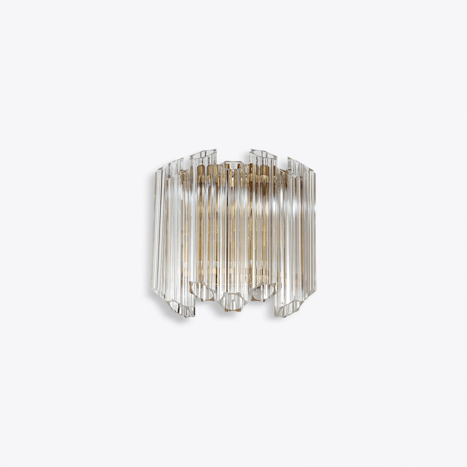 Celalaria Wall Lamp Clear Murano Glass Tube Cascade