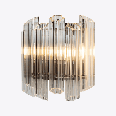 Celalaria Wall Lamp Clear Murano Glass Tube Cascade