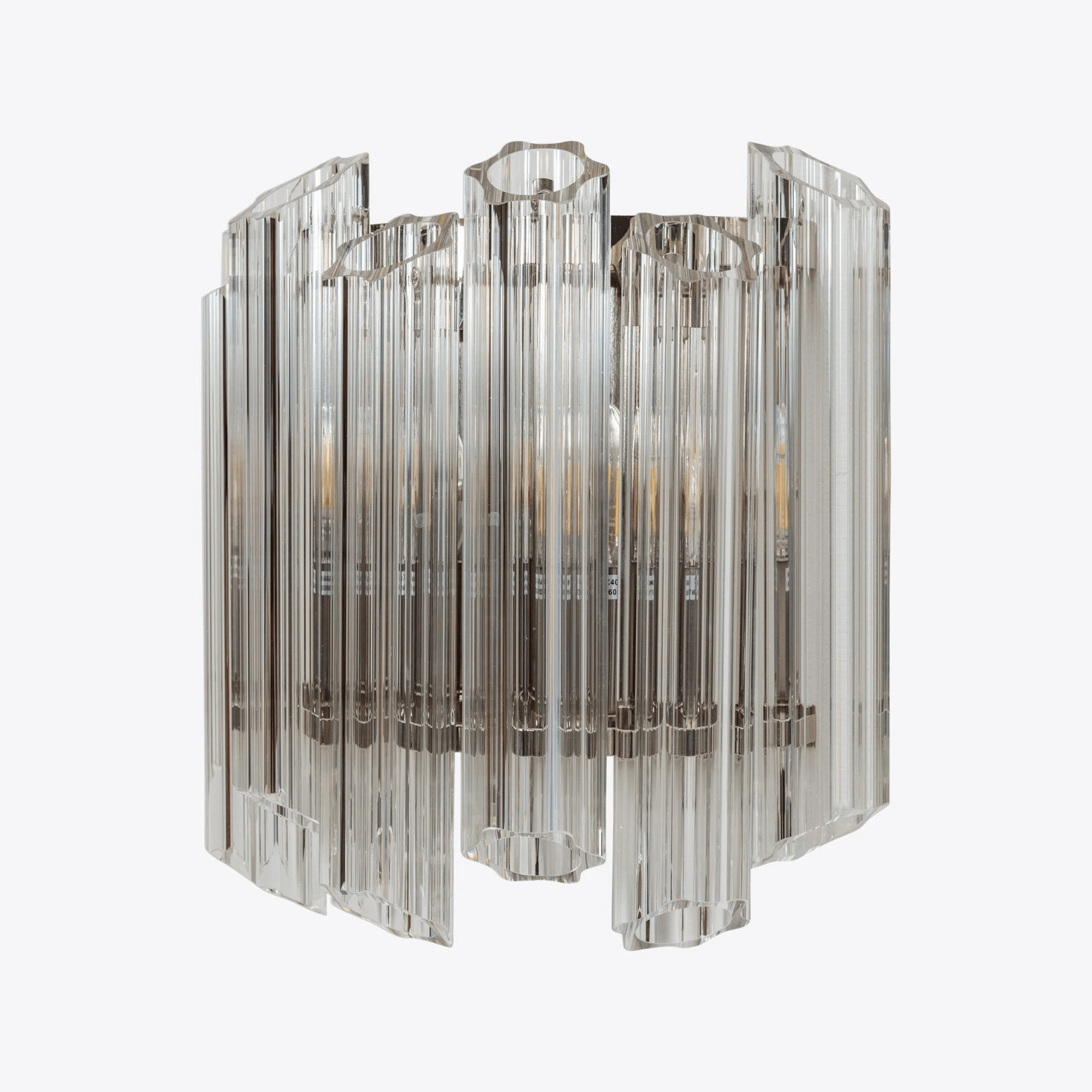 Celalaria Wall Lamp Clear Murano Glass Tube Cascade