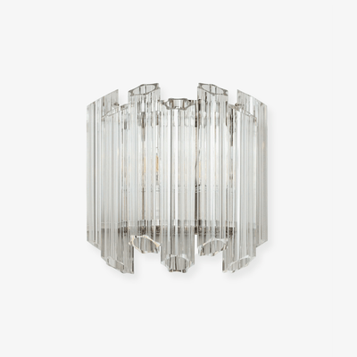Celalaria Wall Lamp Clear Murano Glass Tube Cascade