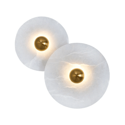 Selene Minimalist Alabaster Ceiling Light