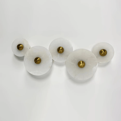Selene Minimalist Alabaster Ceiling Light