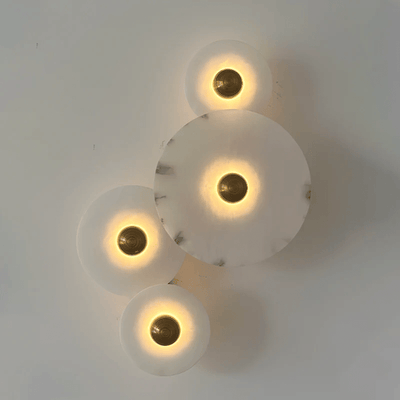 Selene Minimalist Alabaster Ceiling Light