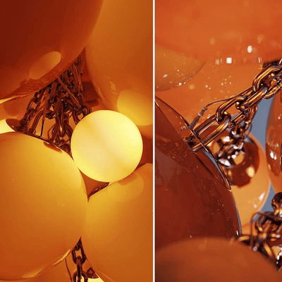 Blixo Chandelier Murano Glass Grape Cluster Art Deco