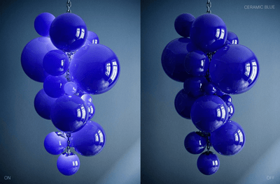 Blixo Chandelier Murano Glass Grape Cluster Art Deco