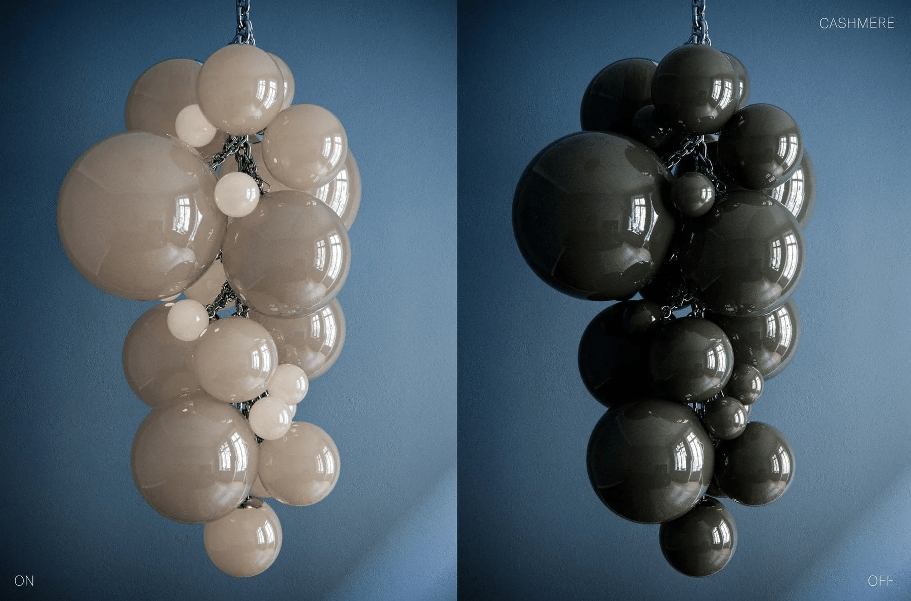 Blixo Chandelier Murano Glass Grape Cluster Art Deco