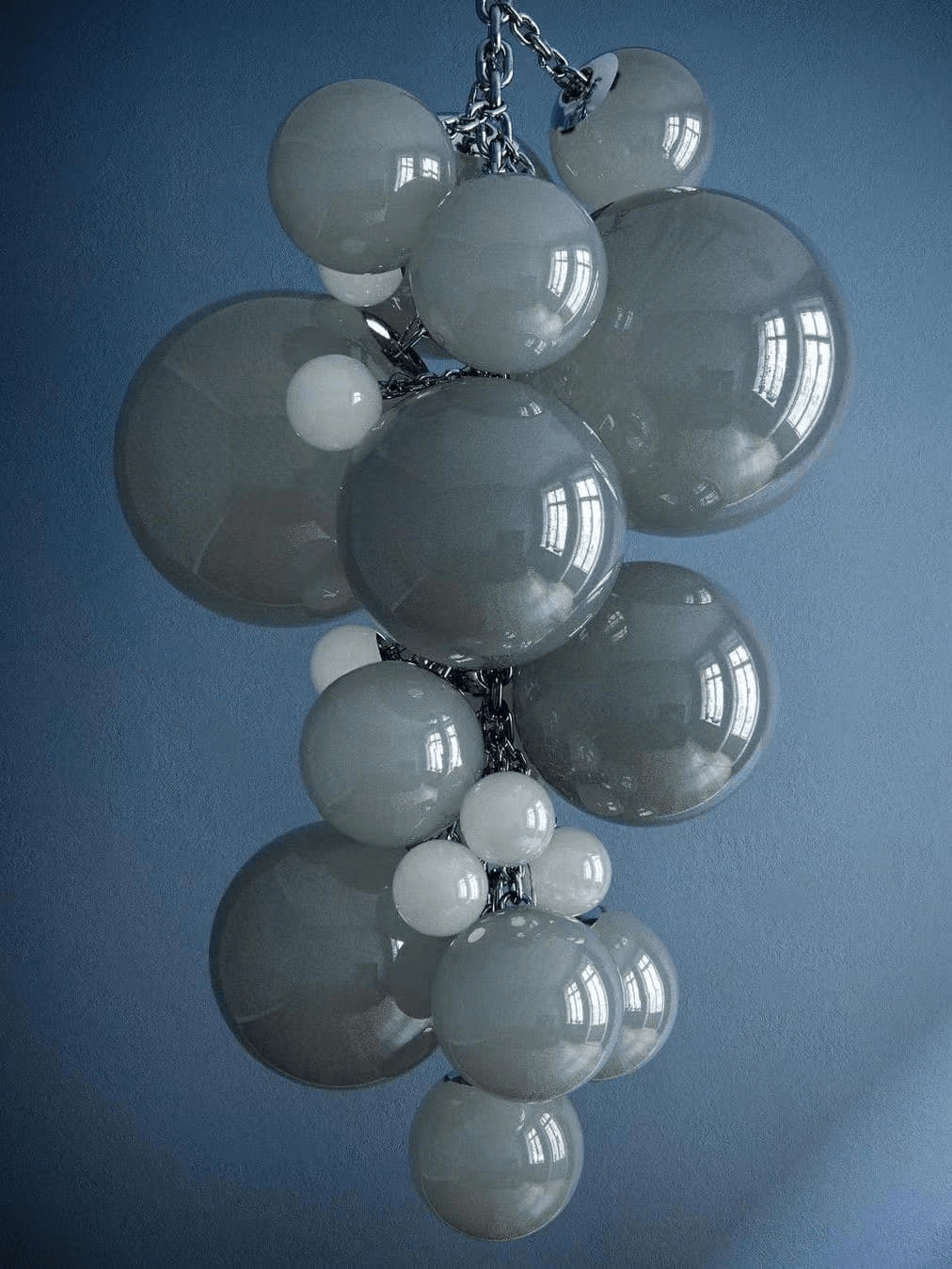 Blixo Chandelier Murano Glass Grape Cluster Art Deco
