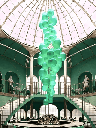 Blixo Chandelier Murano Glass Grape Cluster Art Deco