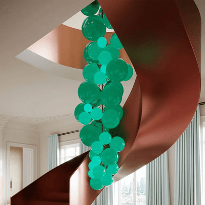 Blixo Chandelier Murano Glass Grape Cluster Art Deco