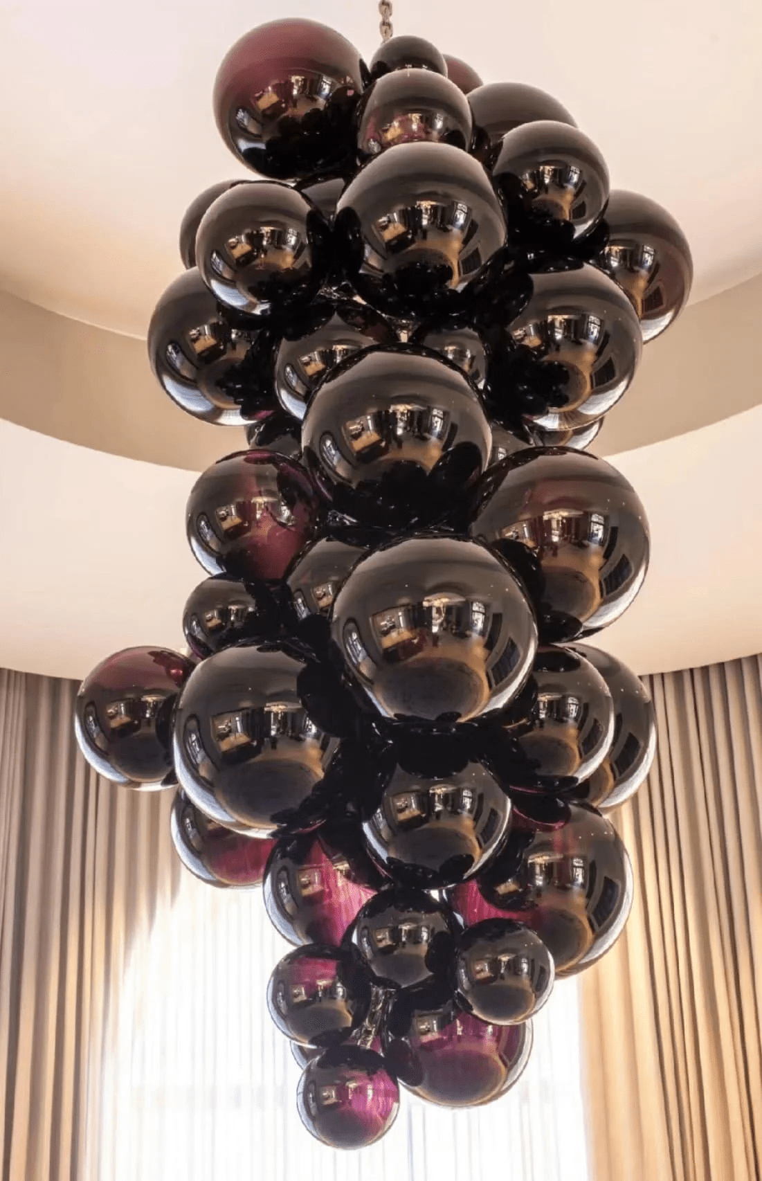 Blixo Chandelier Murano Glass Grape Cluster Art Deco