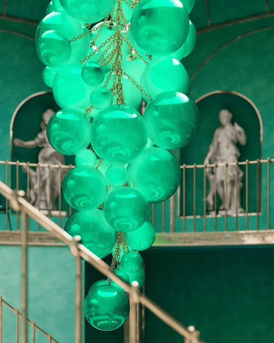 Blixo Chandelier Murano Glass Grape Cluster Art Deco