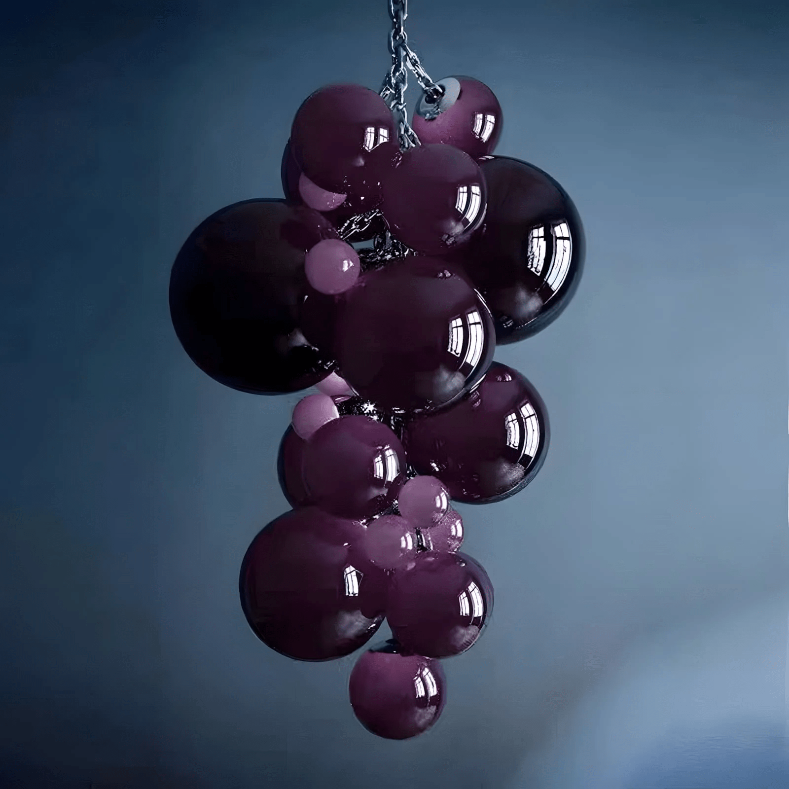 Blixo Chandelier Murano Glass Grape Cluster Art Deco