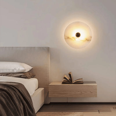 Selene Minimalist Alabaster Ceiling Light