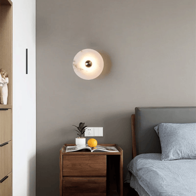 Selene Minimalist Alabaster Ceiling Light