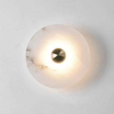 Selene Minimalist Alabaster Ceiling Light