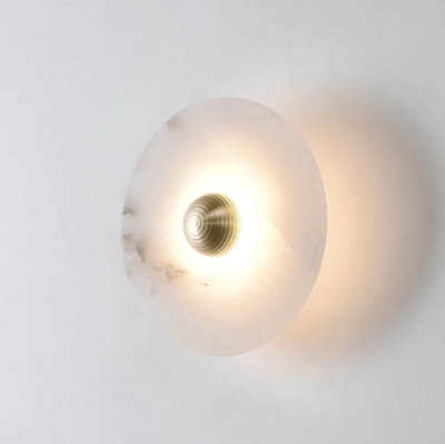 Selene Minimalist Alabaster Ceiling Light