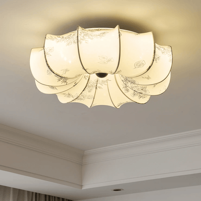 Vivaria Premium Nordic Art Wood Fabric Ceiling Light