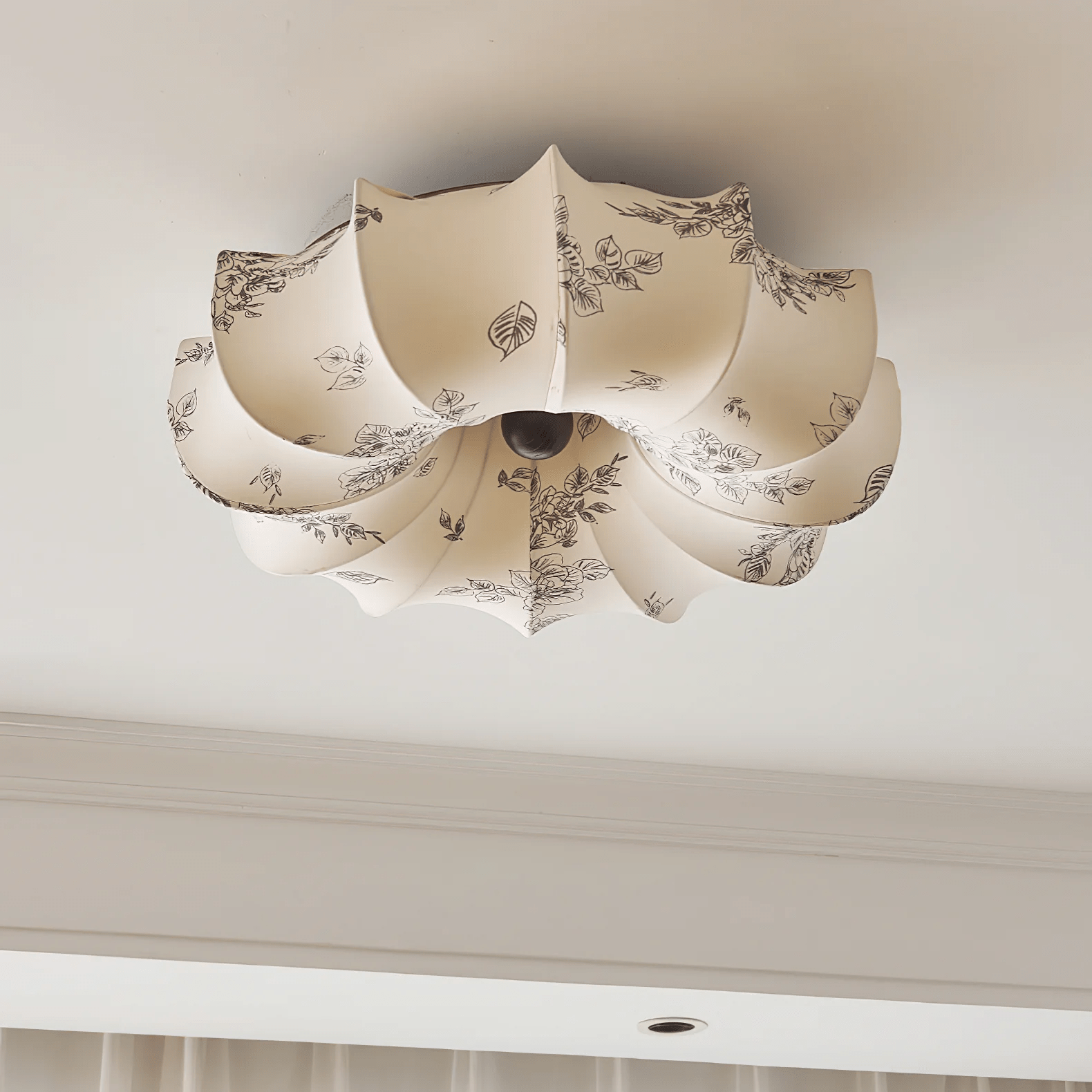 Vivaria Premium Nordic Art Wood Fabric Ceiling Light