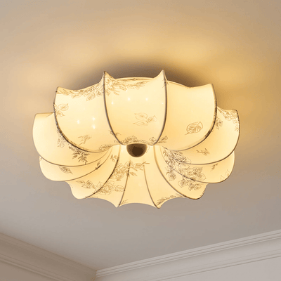 Vivaria Premium Nordic Art Wood Fabric Ceiling Light