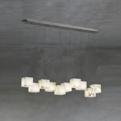 Ivnoros Minimalist Alabaster Linear Pendant Light - Neutral Decor