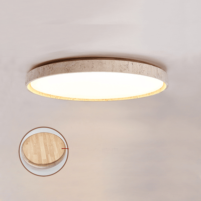 Kathy  Travertine Round Ceiling Light