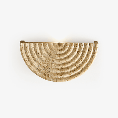 Faro Travertine Half-Moon Wall Lamp