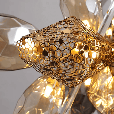 Celirian Chandelier Modern Glass Crystal Smoked Cluster