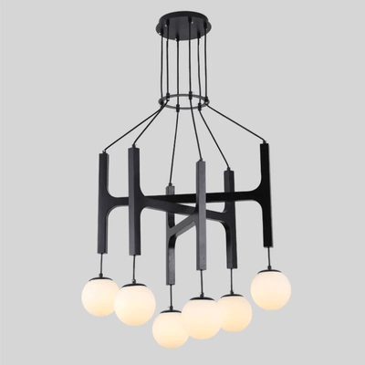 Xylocube Geometric Wood Globe Pendant Light - Neutral Decor