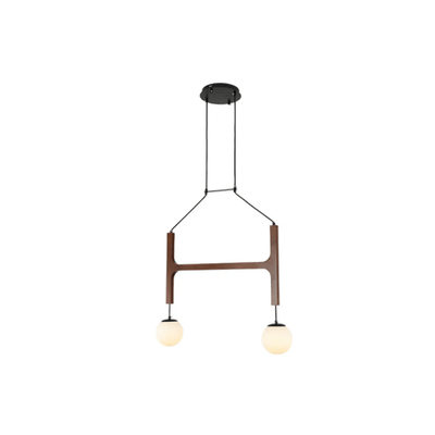 Xylocube Geometric Wood Globe Pendant Light - Neutral Decor