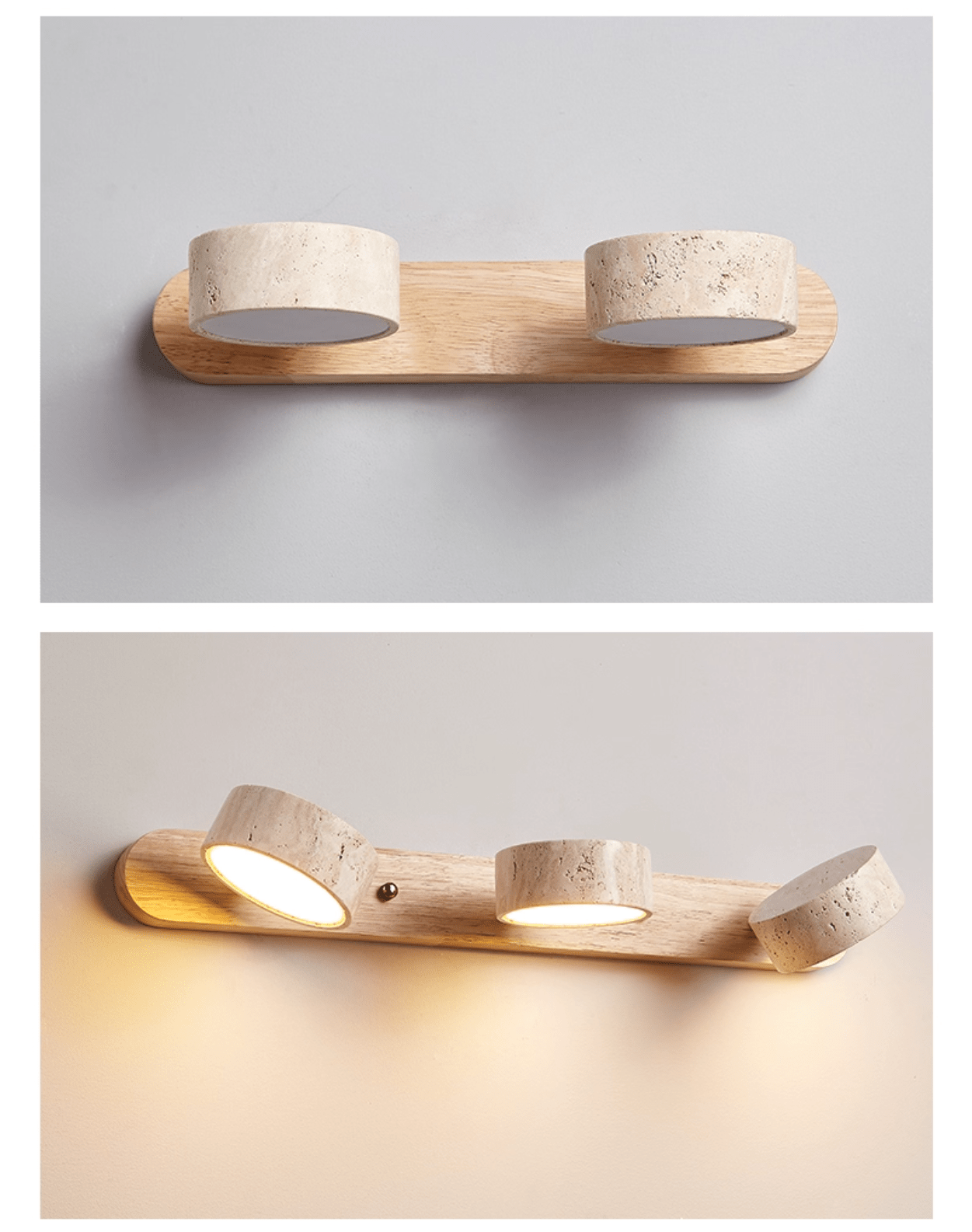 Neramere Travertine Duo Indoor Wall Light