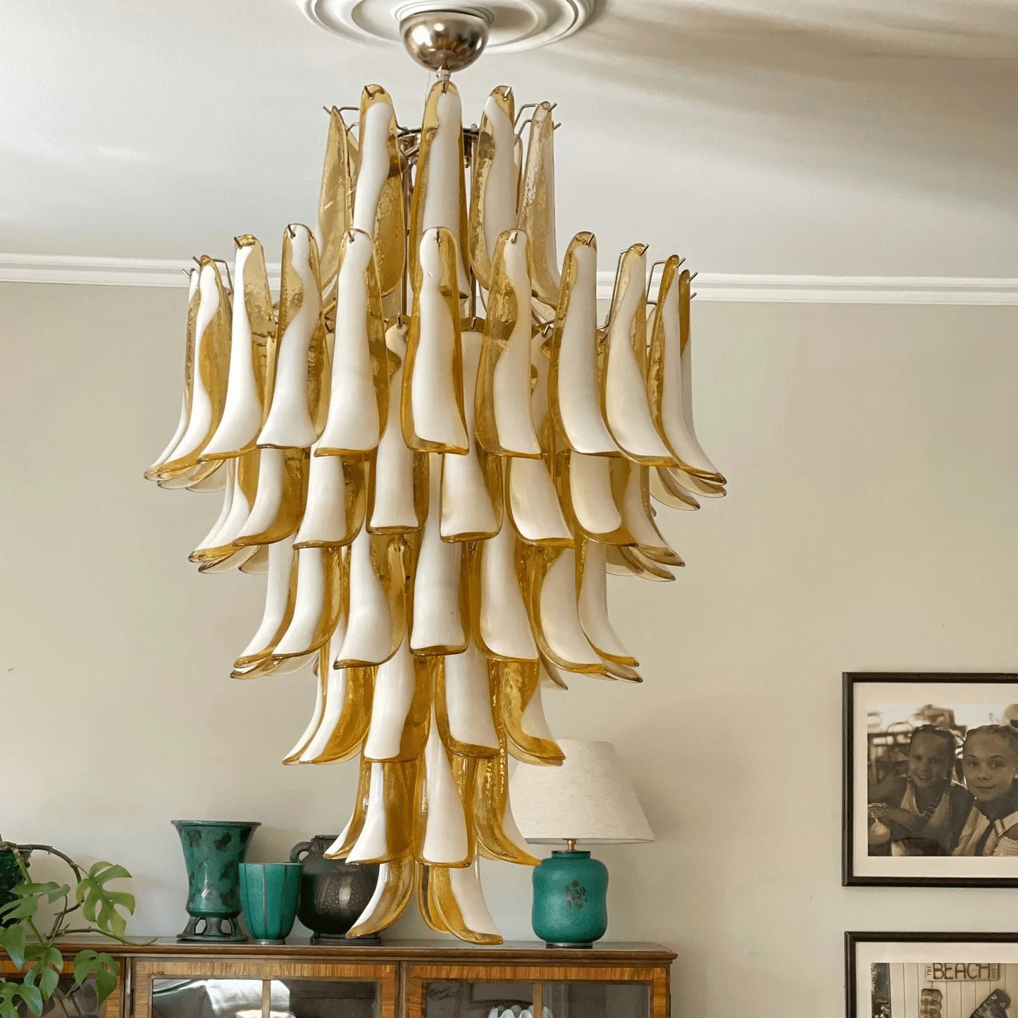 Orlian Glass Petals Pendant Lamp