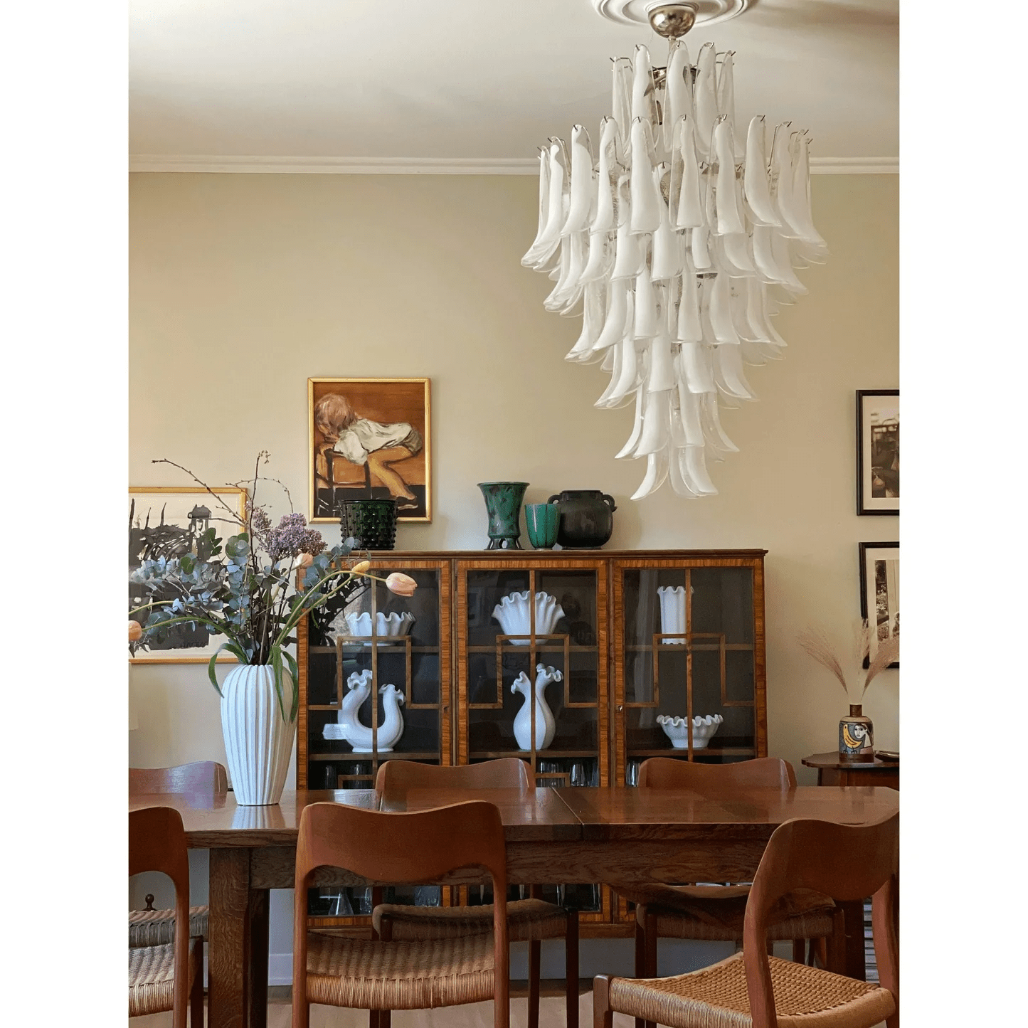 Orlian Glass Petals Pendant Lamp
