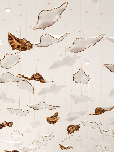 Wrenstead Leaf Twisted Sculptural Chandelier