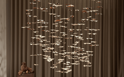 Wrenstead Leaf Twisted Sculptural Chandelier